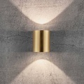 LED-Außenwandleuchte Canto 2, 10 cm, messing