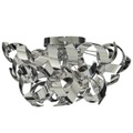 Searchlight, Chromfarbene Deckenlampe Curls in lockigem Design