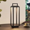 Lucande Mirina LED-Außenlaterne, USB, schwarz