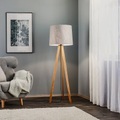 Rothfels Alos Tripod-Stehlampe, Eiche, Filz grau
