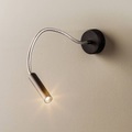 SOLLUX, Wandleuchte Flexa mit Flexarm, schwarz