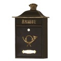 Briefkasten MARENO in Schwarz mit Golddekor