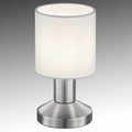 Trio Lighting, Textil-Tischlampe Garda mit weißem Schirm