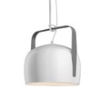 Karman Bag - weiße Hängeleuchte Ø 21 cm, glatt