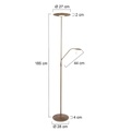 Steinhauer, LED-Deckenfluter Zodiac mit LED-Leselicht, bronze