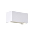 LED-Außenwandleuchte Davos double, weiß, dimmbar, Aluminium