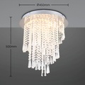 Reality Leuchten, LED-Deckenlampe Pomp, Ø 45 cm, chrom, Acryl/Metall, CCT