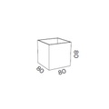 Pujol, Quadratische LED-Wandleuchte Basic, nickel
