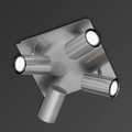 Trio Lighting, Vierflammiger Deckenstrahler Dora