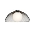 Lindby Fabronia Deckenleuchte, Gitter, Glaskugel