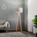 Rothfels Arim Tripod-Stehlampe, Buche, Filz grau
