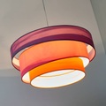 Farbenfrohe Pendelleuchte Melia, violett, pink
