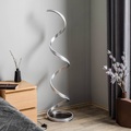 LINDBY, Lindby Salloa Spiral-Stehlampe, Dimmer, CCT, alu