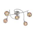 Lindby Dottys Deckenlampe mit fünf bunten Schirmen