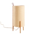 Stehlampe Greta, Naturfaser/Eichenholz, Höhe 90cm