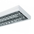 Sehr flache Rasteranbauleuchte T8 BAP 58 W 2-flg.
