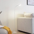 Lindby LED-Stehleuchte Maori, weiß, CCT, dimmbar, USB