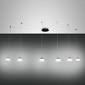 LED-Pendelleuchte Arabella, sechsflammig, weiß