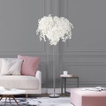 XXXLutz Stehleuchte , R40463001 Leavy *mb* , weiss, Chromfarben , Metall, Kunststoff , 180 cm , 007694030802