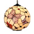 Hängeleuchte Rosy Butterfly im Tiffany-Stil