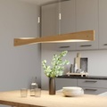 Lucande Lian LED-Hängelampe, Eichenholz