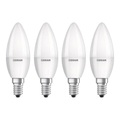 LED Lampe in Kerzenform Retrofit, 5,7 Watt, E14, warmweiß, matt, 4 Stück