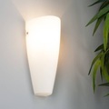 Glas-Wandleuchte Hermine in Weiß