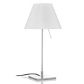 Luceplan-Costanzina Table Lamp, Aluminum/White