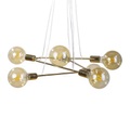 Hängelampe Dora in Gold, sechsflammig