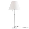 Luceplan-Costanza Table Lamp, Aluminum/White