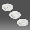 Weißer LED-Einbaustrahler im 3er-Set - schwenkb.