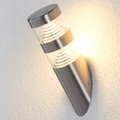 Schräge Edelstahl-Außenwandleuchte Lanea mit LED