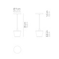 Zafferano Poldina Reverso Akku-Tischlampe corten