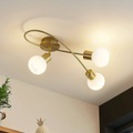 Lindby LED-Deckenlampe Elaina 3fl lang, messing