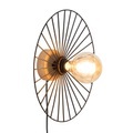Envolight Yahel Wandleuchte, Eiche/schwarz, Ø 35cm