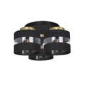 Deckenleuchte Hara in Schwarz/Gold, dreiflammig