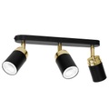 Deckenspot Reno, sechsflammig, schwarz/gold