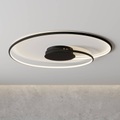 Lindby Joline LED-Deckenleuchte, schwarz, 70 cm