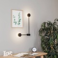 Wandleuchte Orbit II 20/40, schwarz, zweiflammig