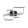 LED-Deckenlampe Frame, Step dim, 4-flammig schwarz