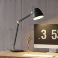 Lucande Nordin Tischlampe schwarz/gold verstellbar