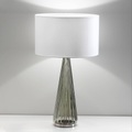 Selene, Tischlampe Costa Rica Schirm weiß, Fuß grau