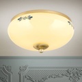 Deckenlampe Landhaus Messing champagne blau Ø 28cm