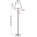 Aluminor Store Stehlampe, alu/weiß