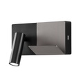 LEDS-C4, LEDS-C4 E-Lamp Mini LED-Wandlampe schwarz/grau