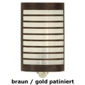 Wandleuchte TERU mit Bewegungsmelder braun/gold pa