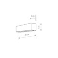 Wandleuchte Straight XS, Breite 26 cm, schwarz