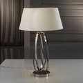 Óvalos - edle LED-Tischlampe mit Textilschirm