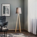Rothfels Jata Tripodstehlampe, Holz, Chintz grafit