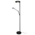 LED-Deckenfluter Barrie mit Leselicht schwarz matt